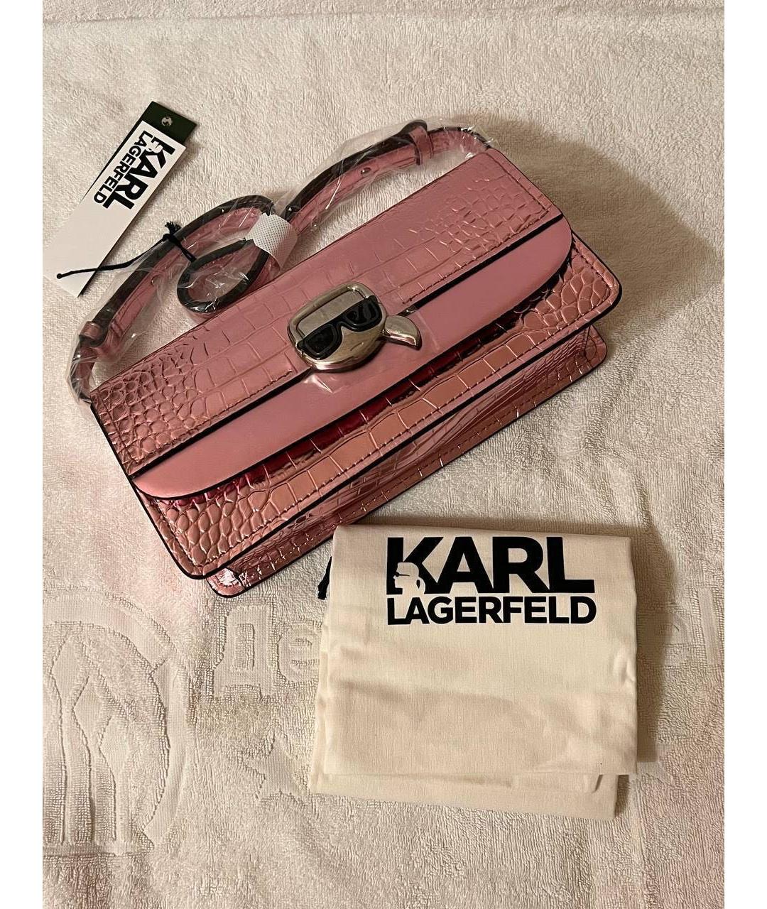 KARL LAGERFELD Розовая сумка через плечо, фото 3