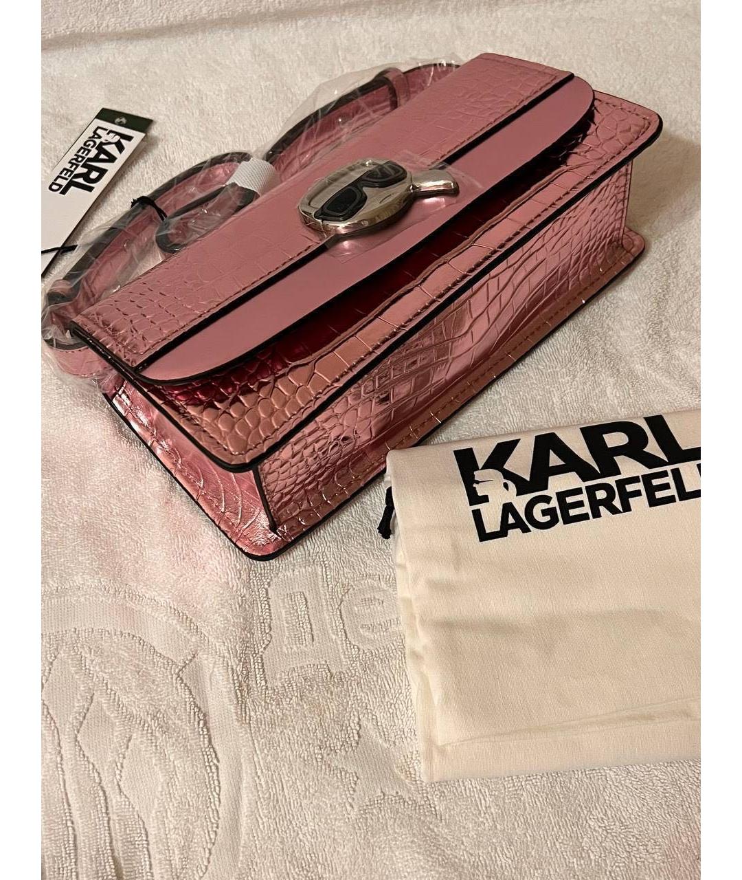 KARL LAGERFELD Розовая сумка через плечо, фото 6