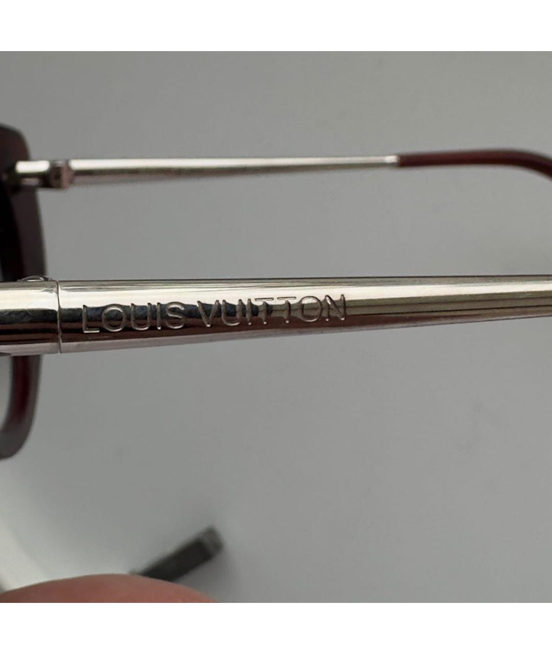 LOUIS VUITTON PRE-OWNED Бордовые солнцезащитные очки, фото 3