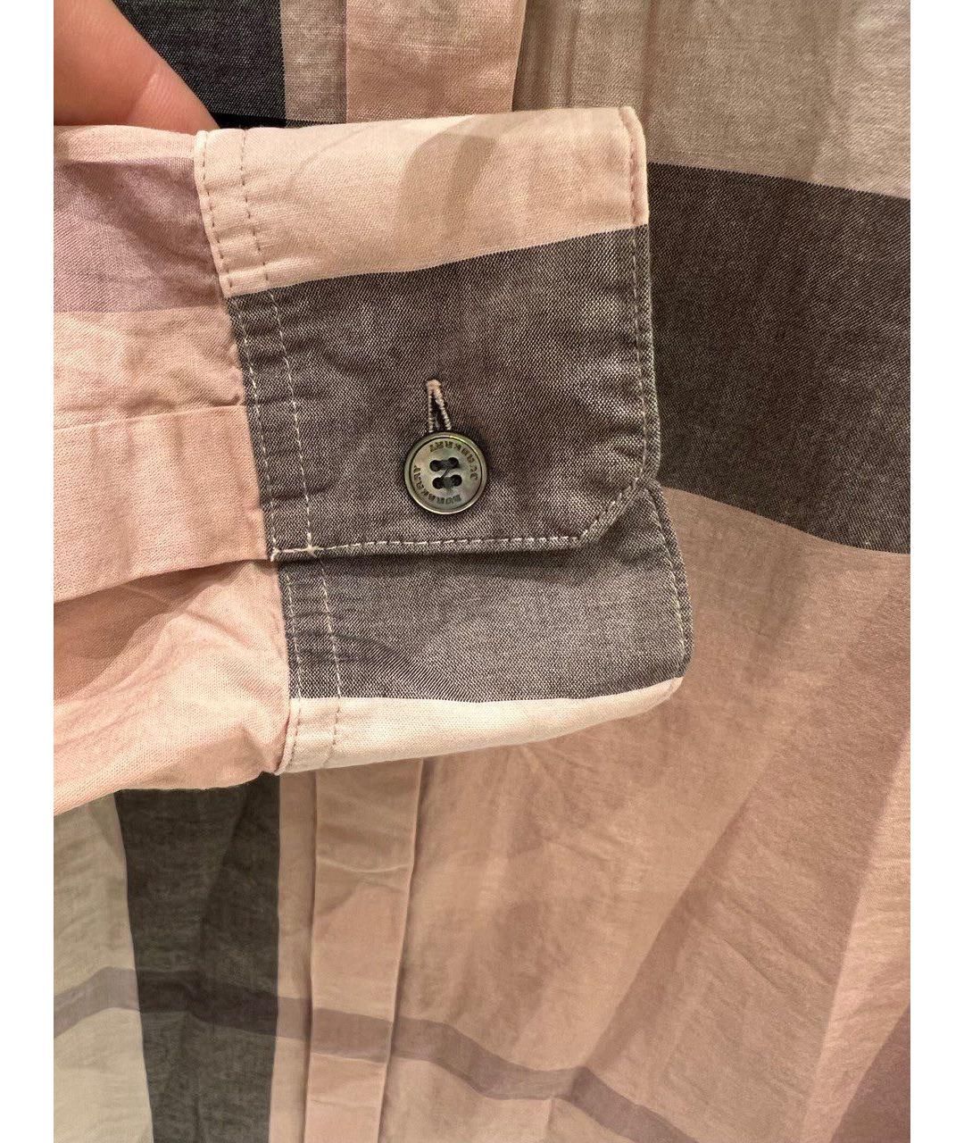 BURBERRY Розовая хлопковая рубашка, фото 4