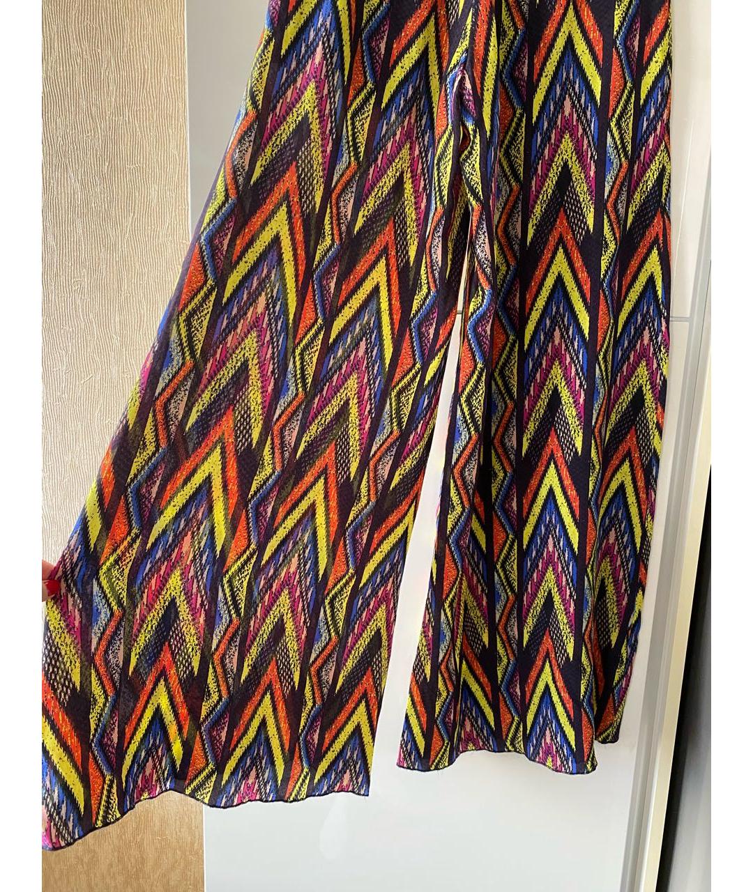 M MISSONI Мульти шелковые брюки широкие, фото 2