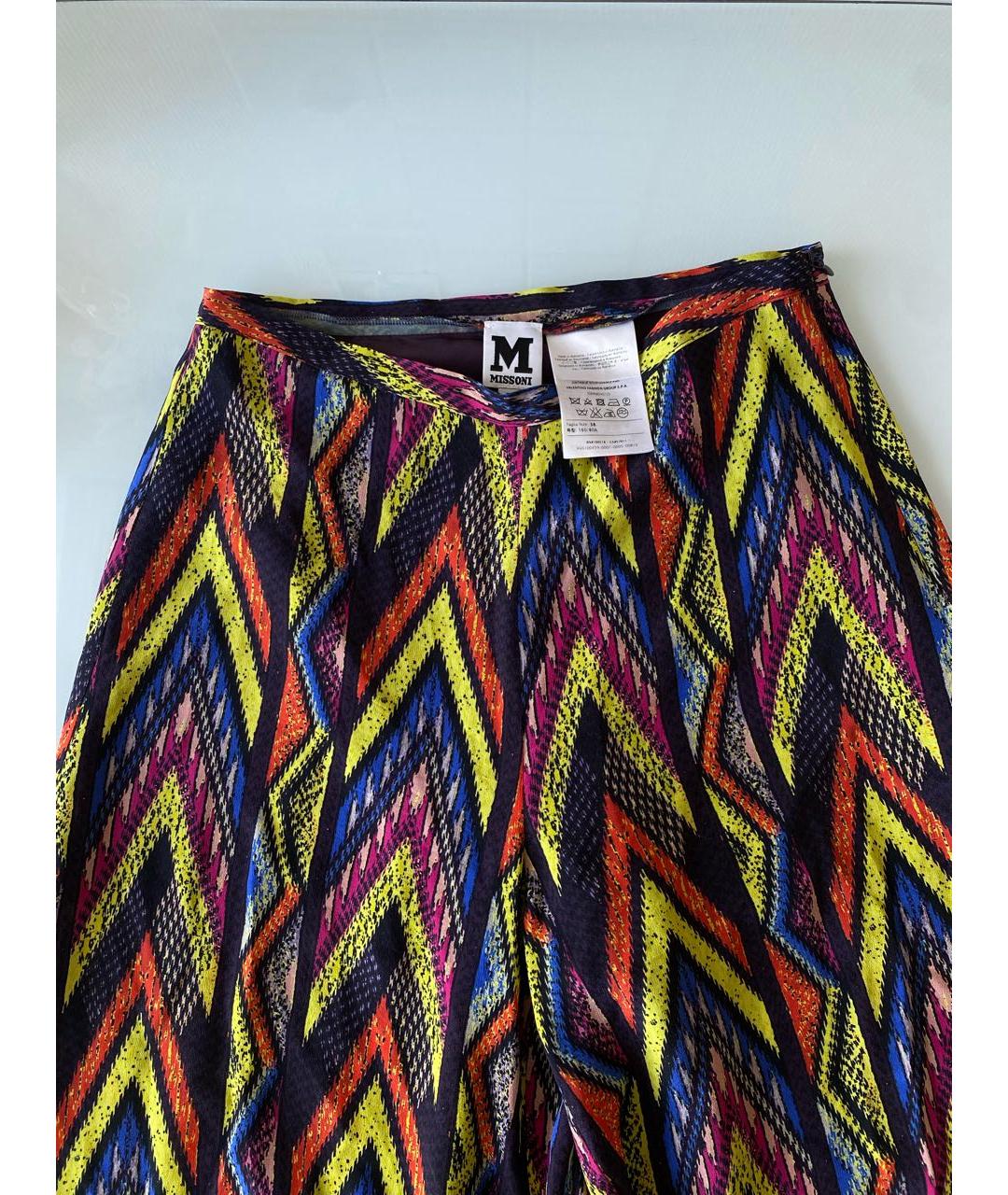 M MISSONI Мульти шелковые брюки широкие, фото 4