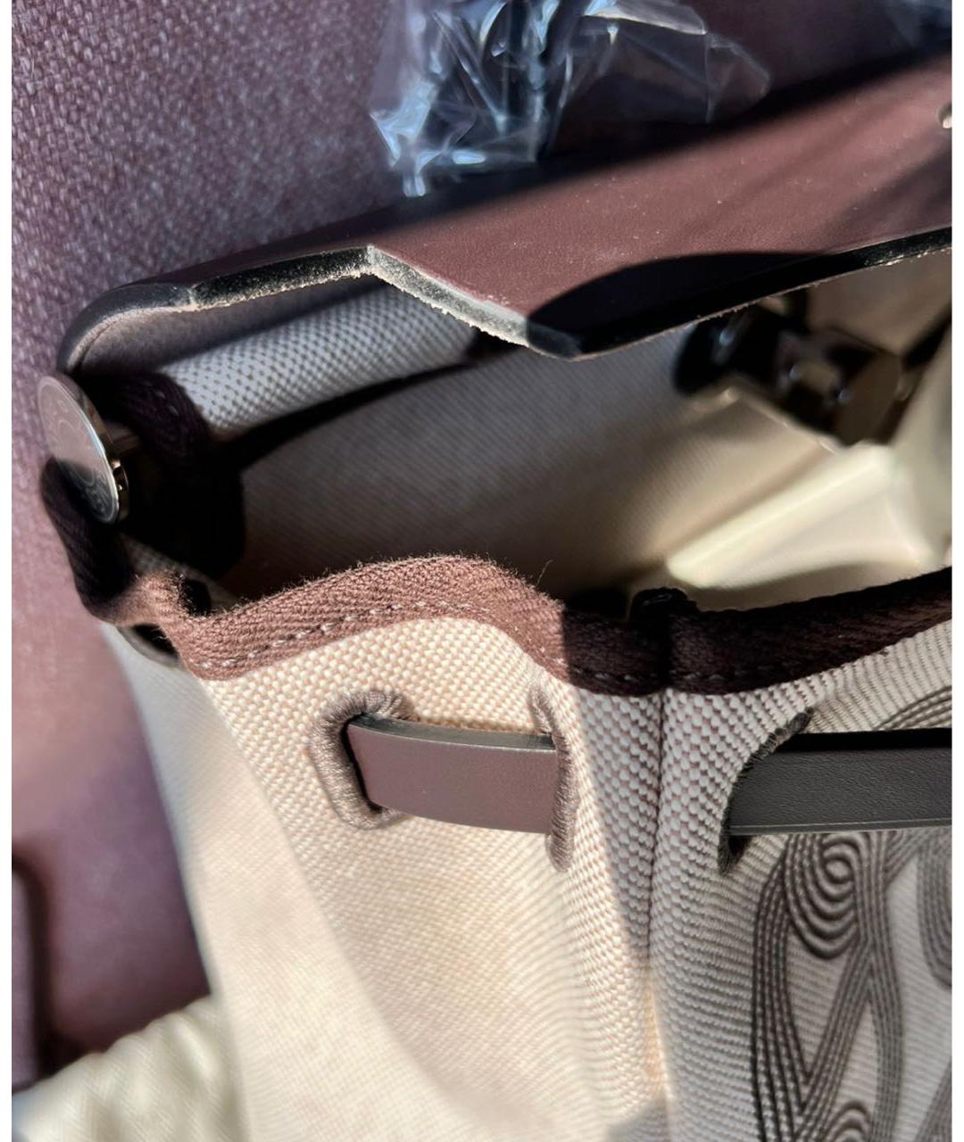 HERMES PRE-OWNED Бежевая сумка с короткими ручками, фото 4