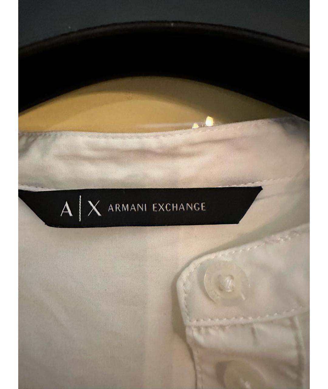 ARMANI EXCHANGE Белая хлопковая рубашка, фото 8