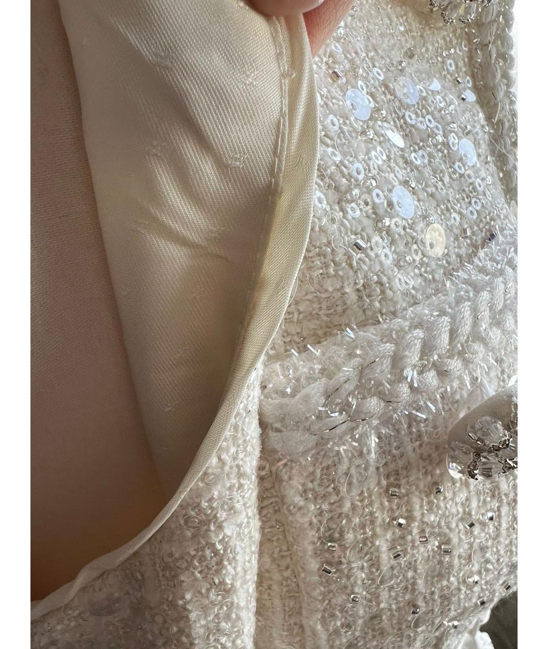 SELF-PORTRAIT Белое вискозное коктейльное платье, фото 7