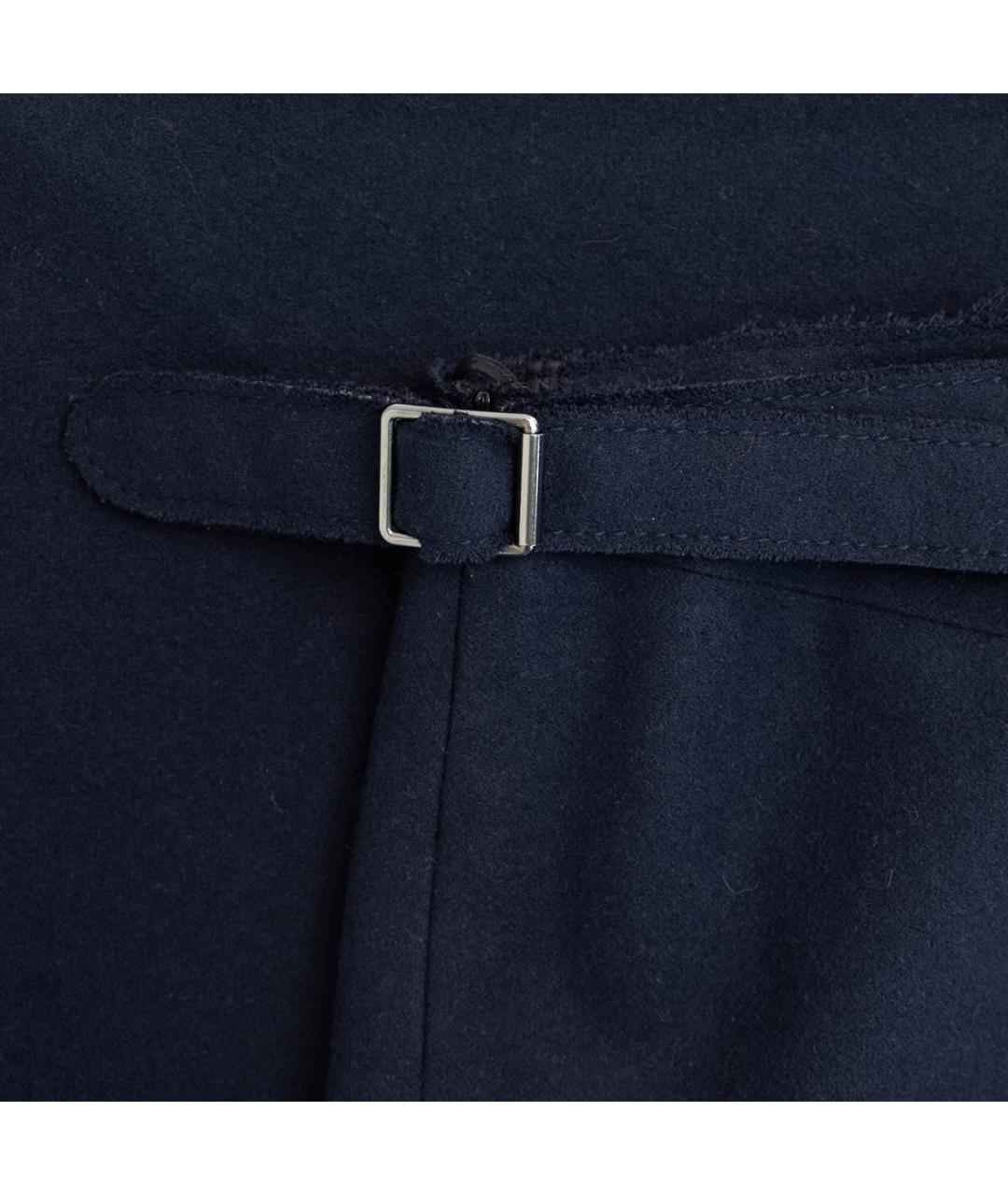 JIL SANDER Темно-синяя кашемировая юбка миди, фото 4