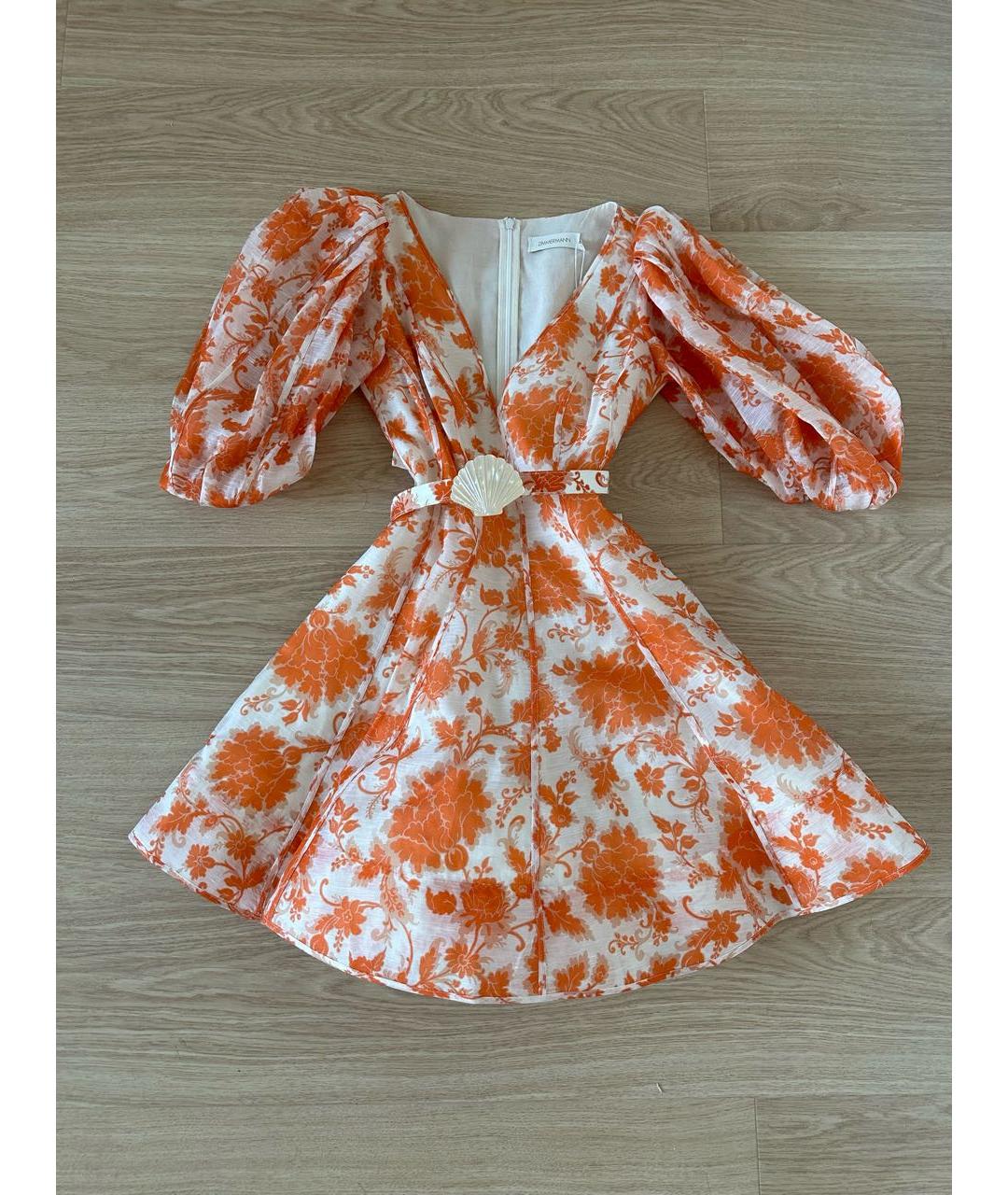 ZIMMERMANN Оранжевое коктейльное платье, фото 5