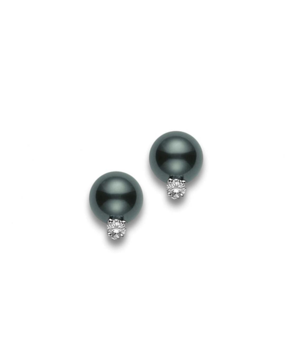 Mikimoto Черные жемчужные серьги, фото 2