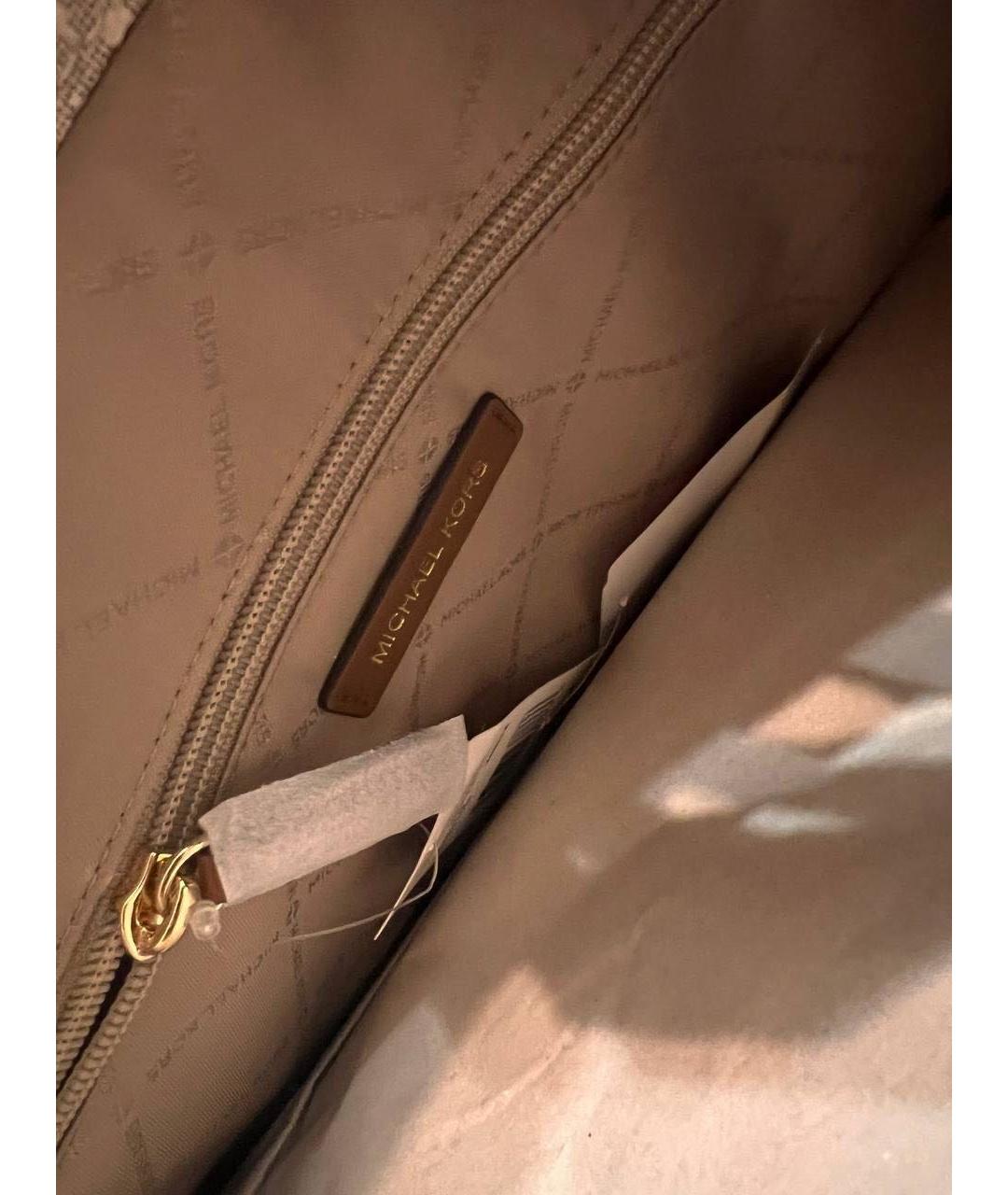 MICHAEL KORS Бежевая сумка тоут, фото 4