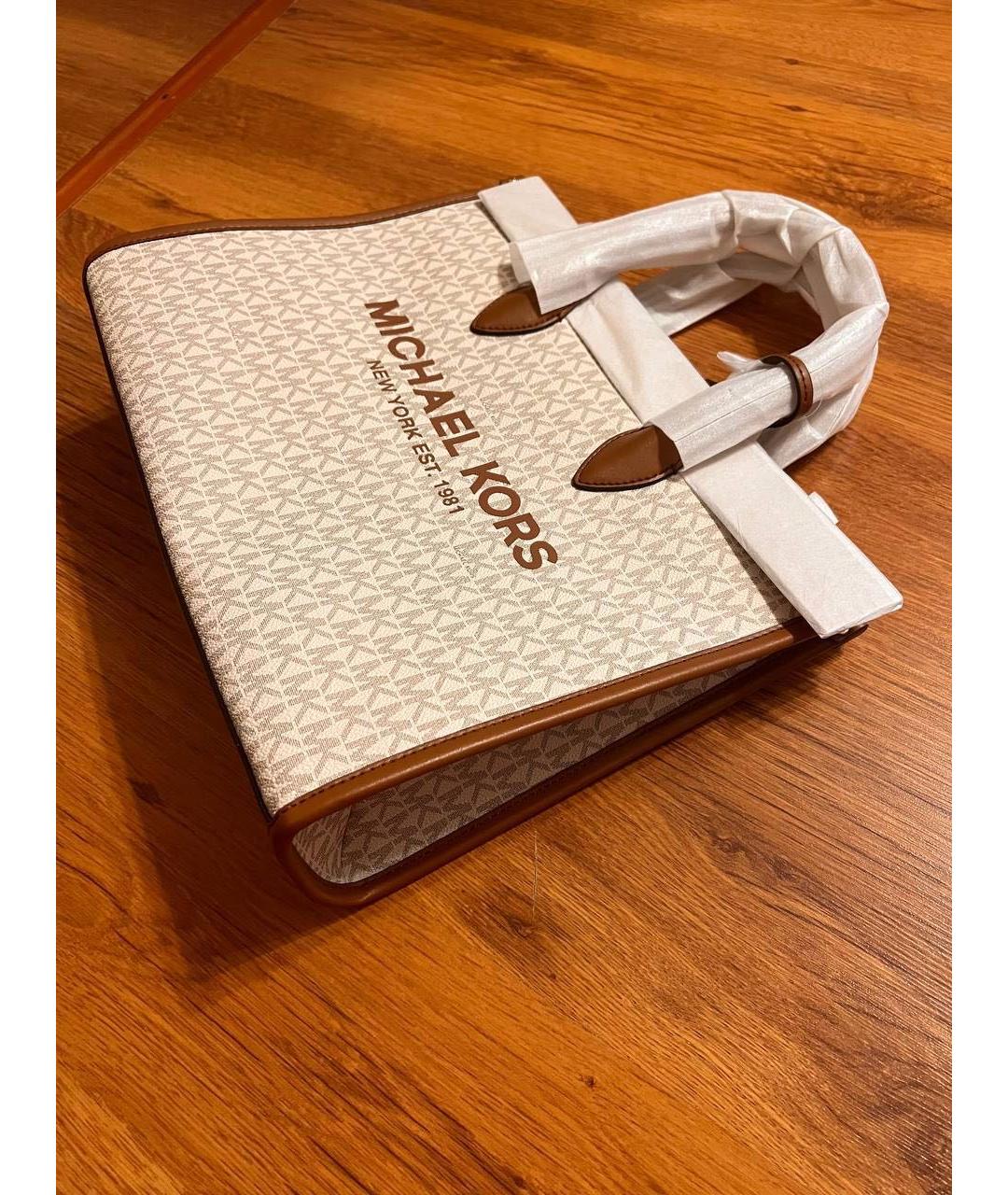 MICHAEL KORS Бежевая сумка тоут, фото 7
