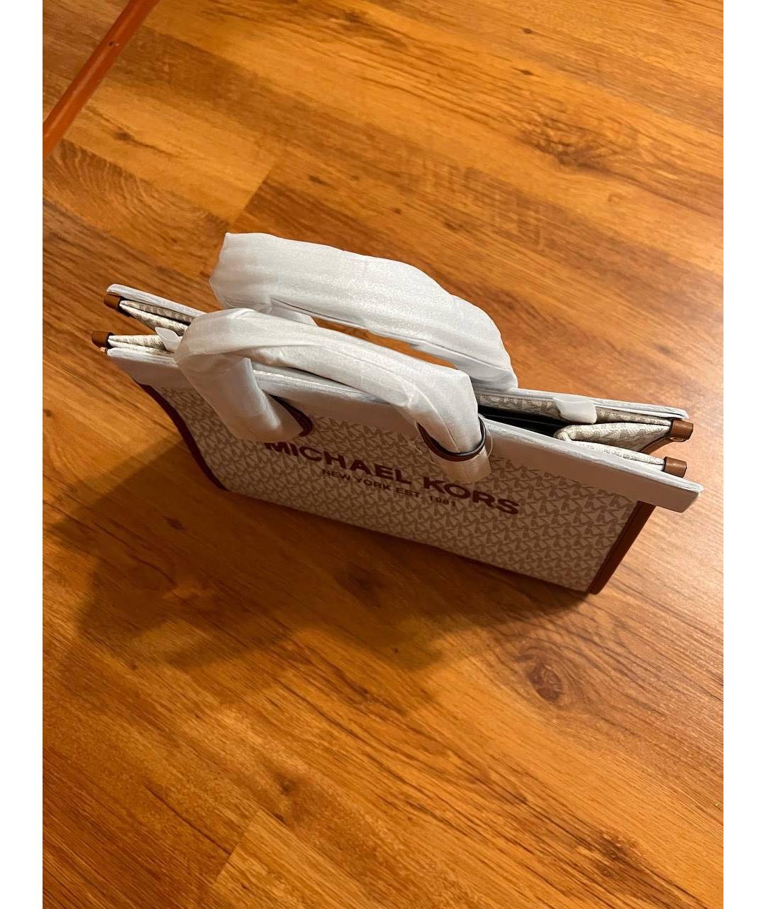 MICHAEL KORS Бежевая сумка тоут, фото 6