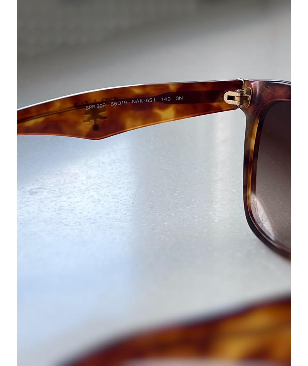 PRADA Коричневые пластиковые солнцезащитные очки, фото 6