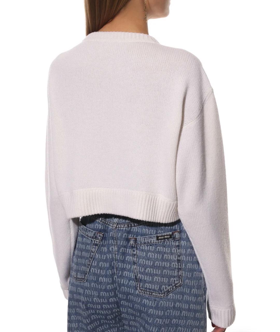MIU MIU Белый шерстяной джемпер / свитер, фото 6