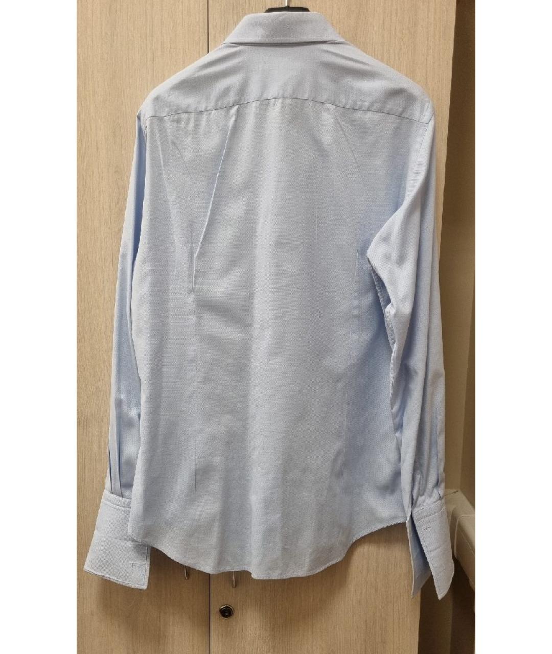 PAL ZILERI Голубая хлопковая классическая рубашка, фото 2