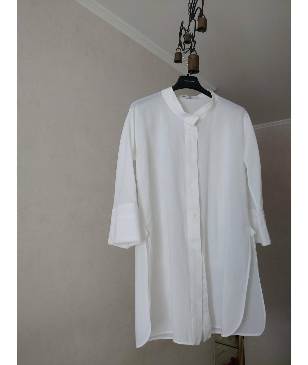 JIL SANDER Белая льняная рубашка, фото 10