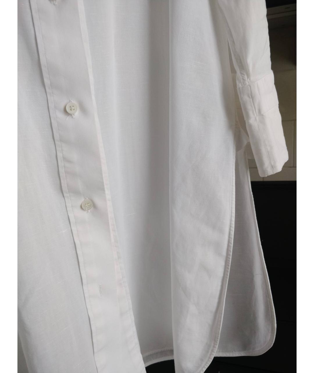 JIL SANDER Белая льняная рубашка, фото 6