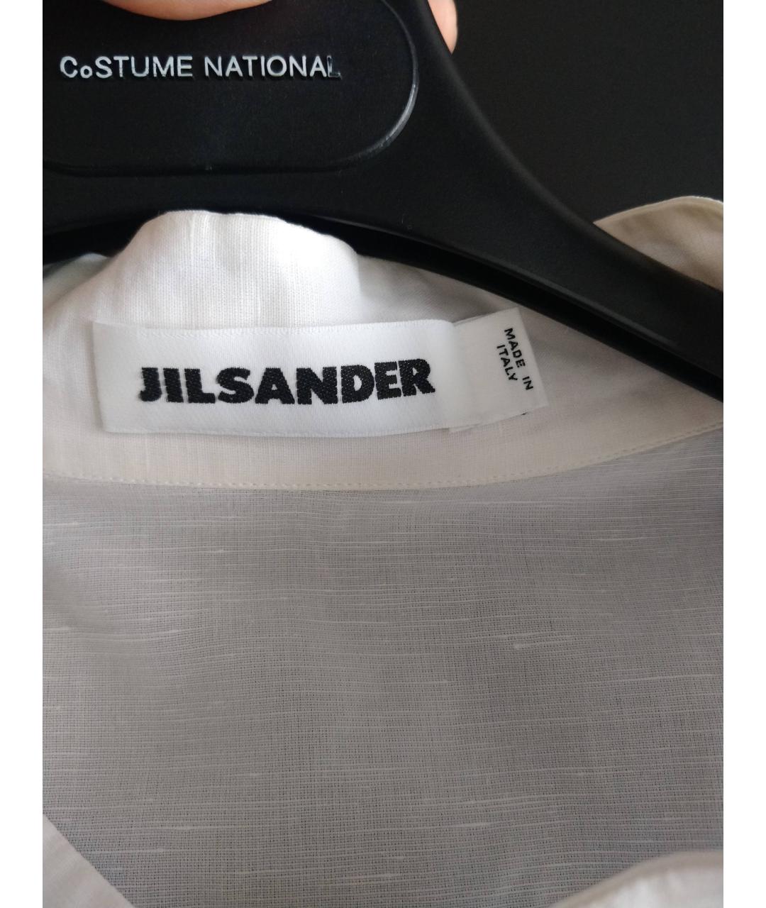 JIL SANDER Белая льняная рубашка, фото 3