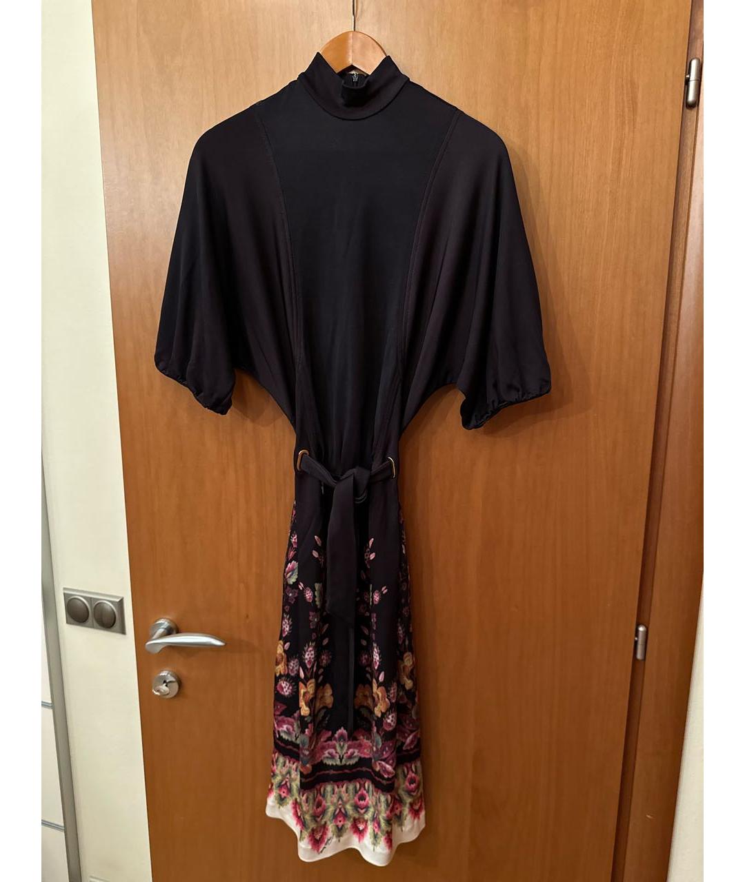 ROBERTO CAVALLI Черное вискозное повседневное платье, фото 8