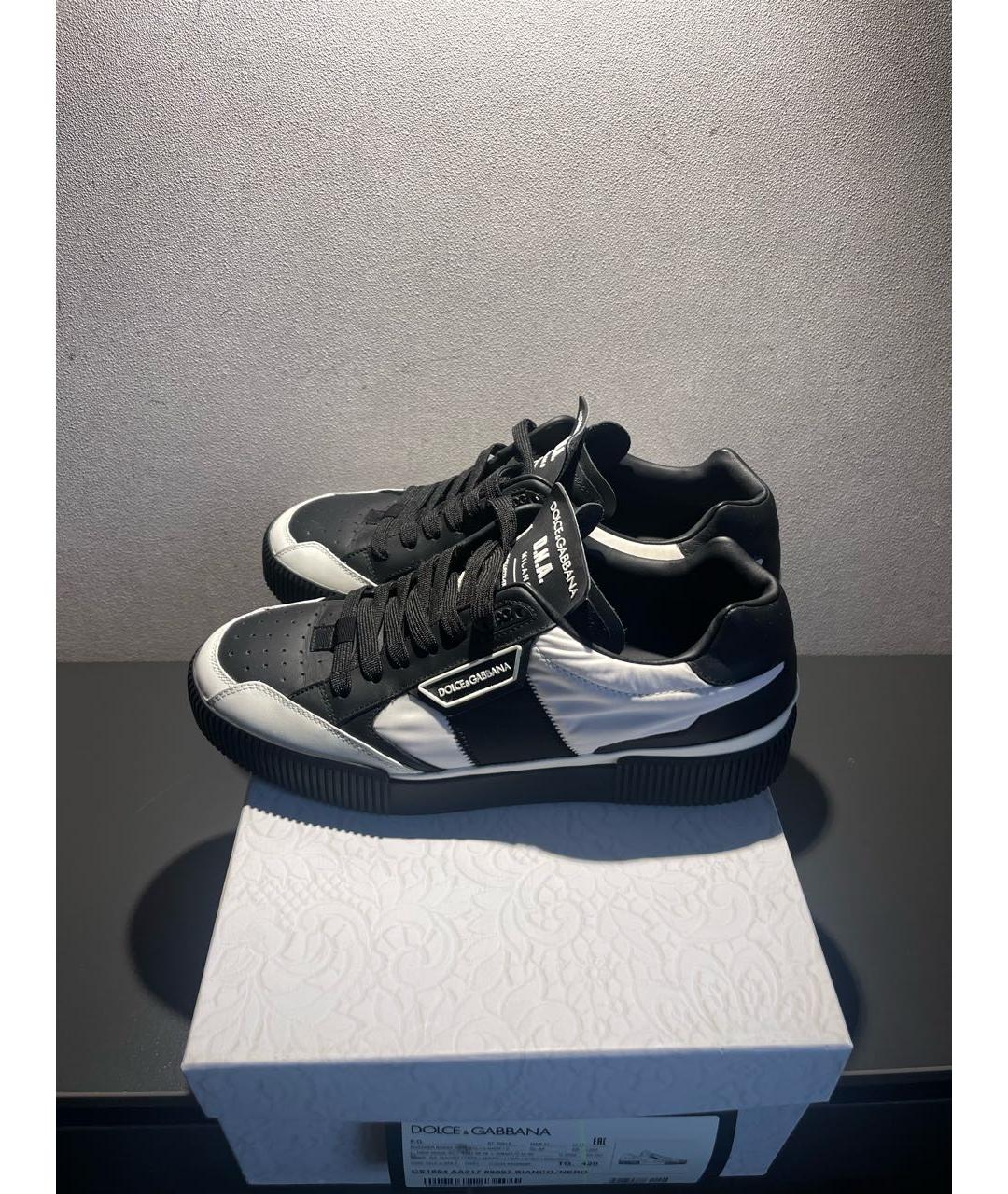 DOLCE&GABBANA Черные низкие кроссовки / кеды, фото 8
