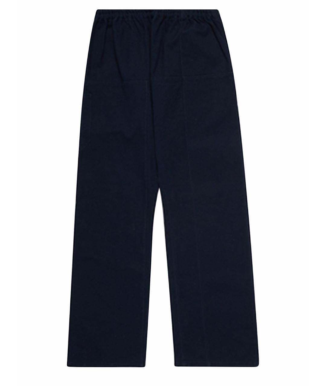 RAF SIMONS Темно-синие хлопковые повседневные брюки, фото 1