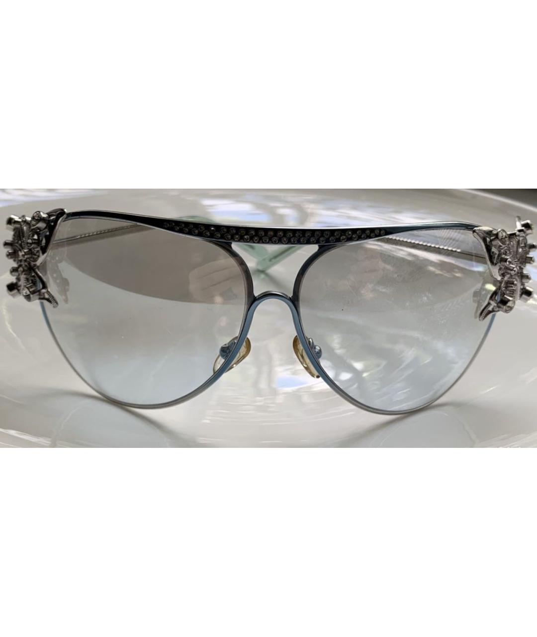 VALENTINO Голубые металлические солнцезащитные очки, фото 5