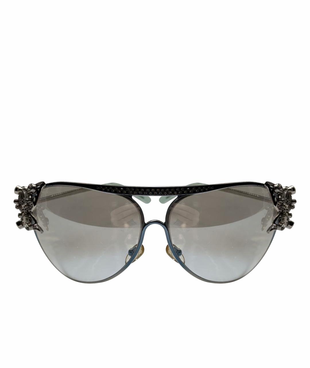 VALENTINO Голубые металлические солнцезащитные очки, фото 1