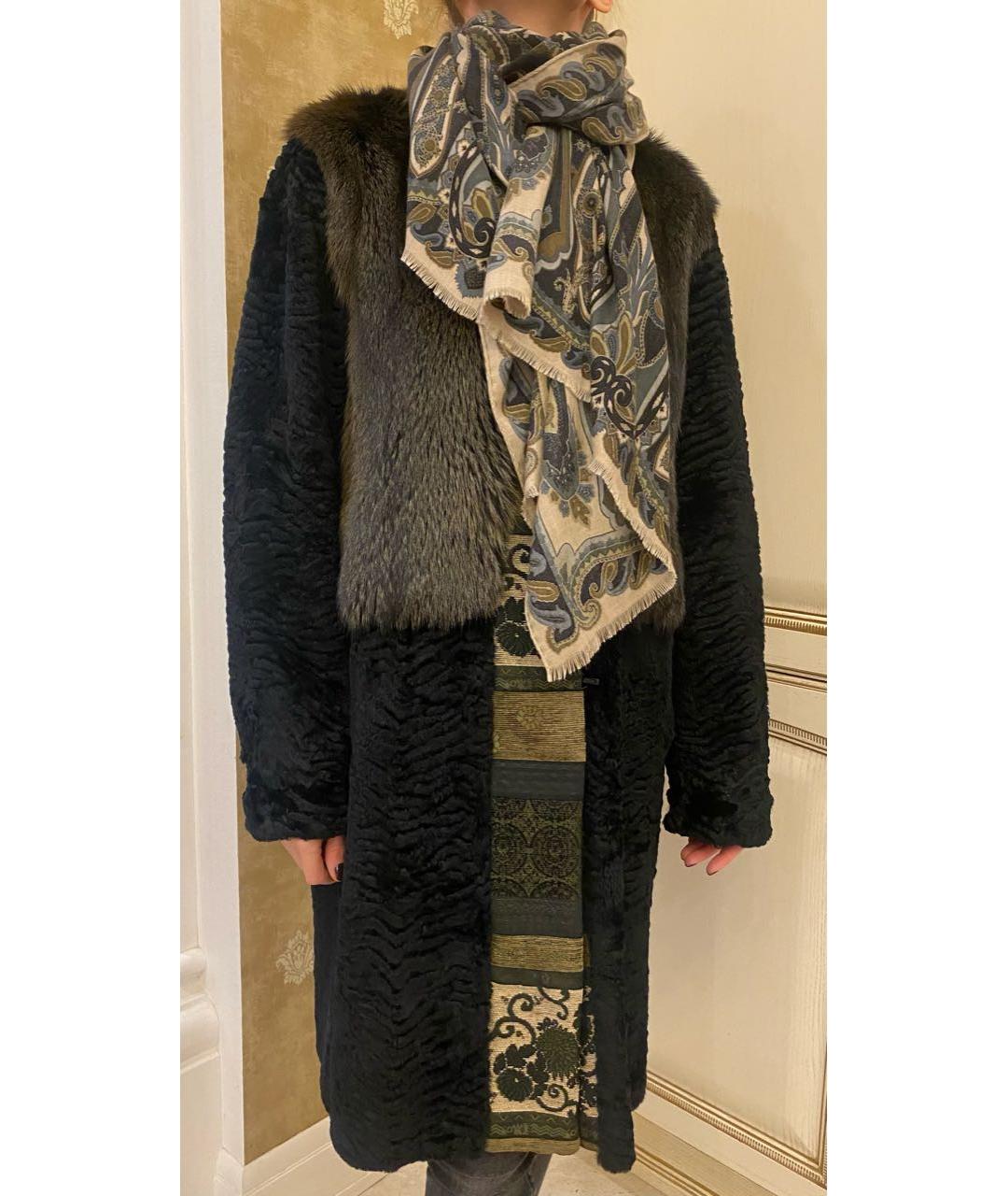 ETRO Черное меховое пальто, фото 4
