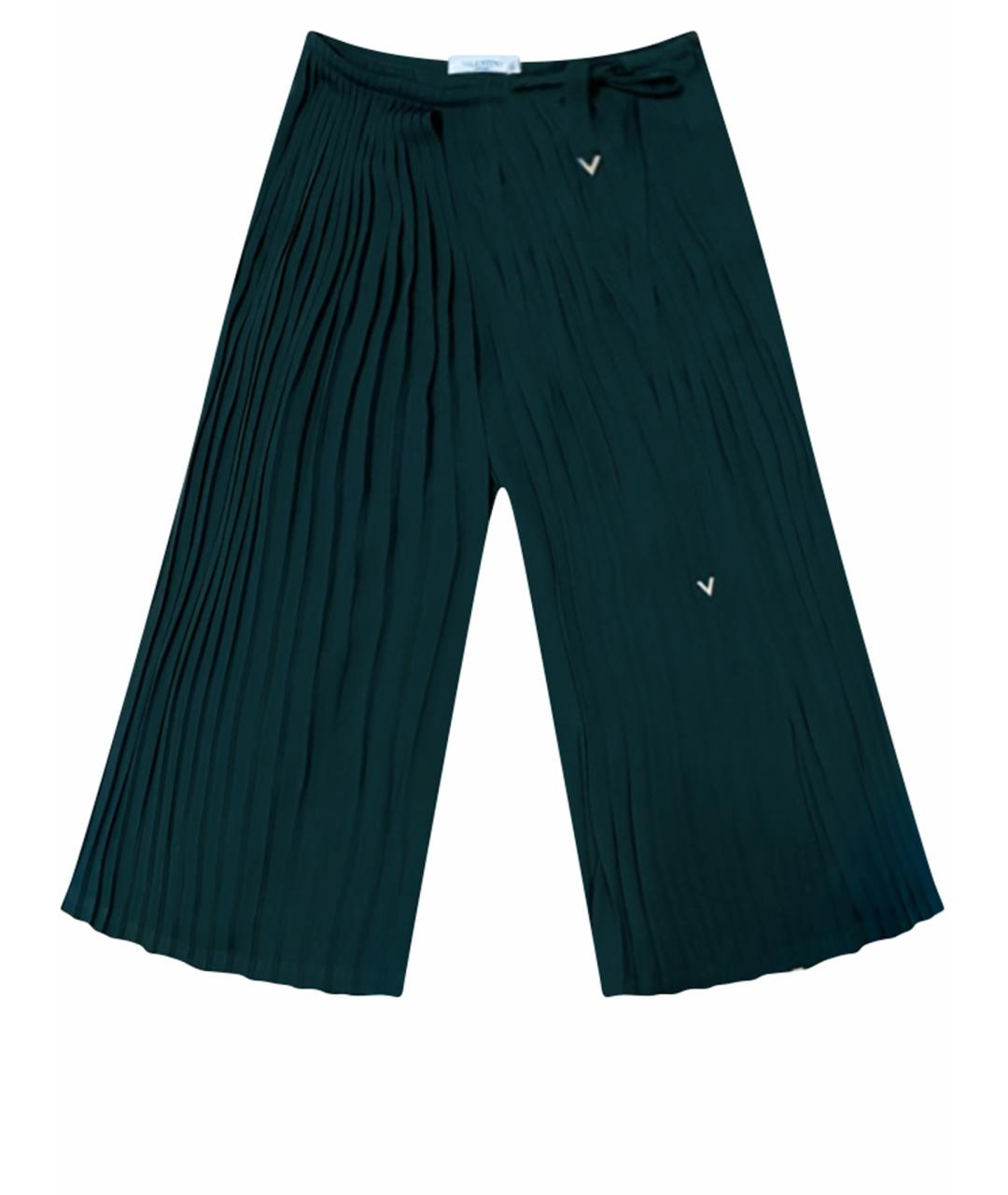 VALENTINO Зеленая шелковая юбка миди, фото 1