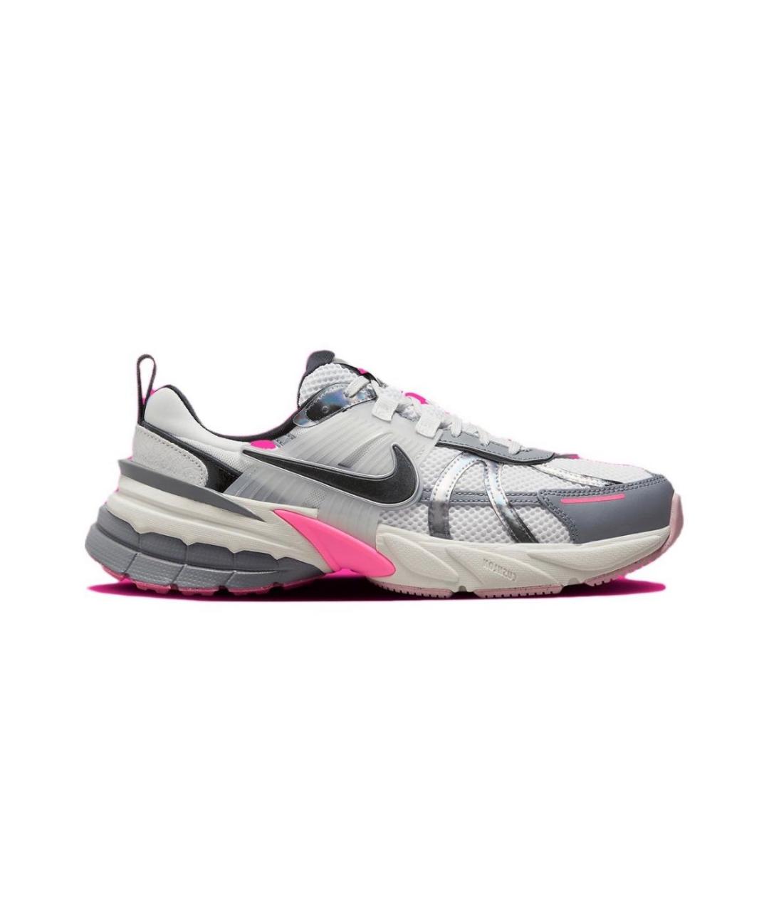 NIKE Серебряные кожаные кроссовки, фото 2