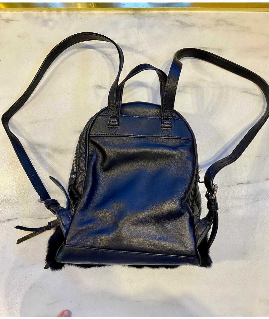 MICHAEL KORS Черный кожаный рюкзак, фото 3