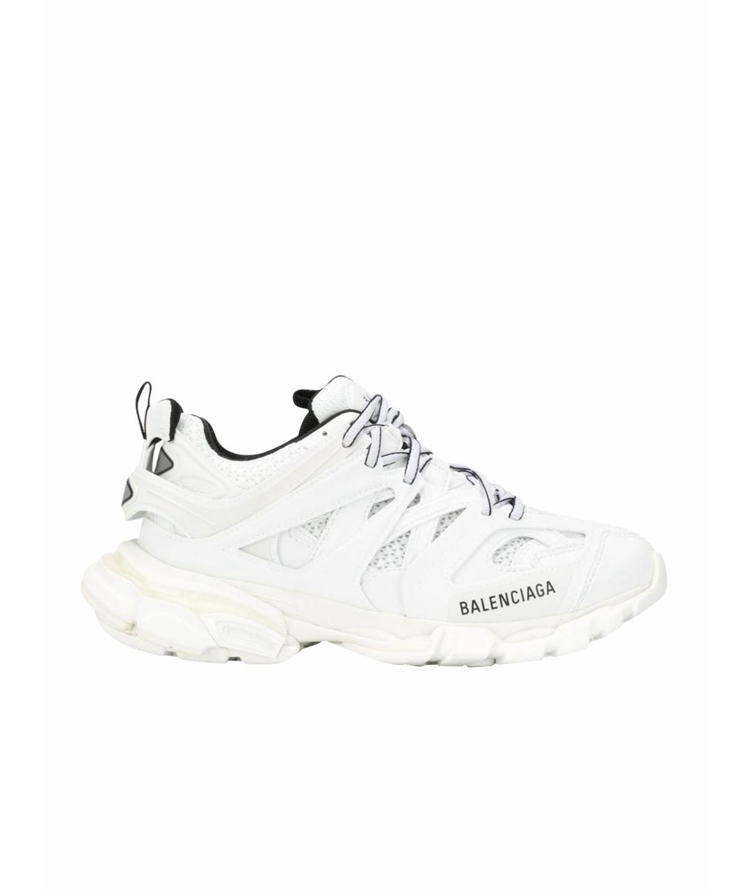 BALENCIAGA Белые кожаные кроссовки, фото 1