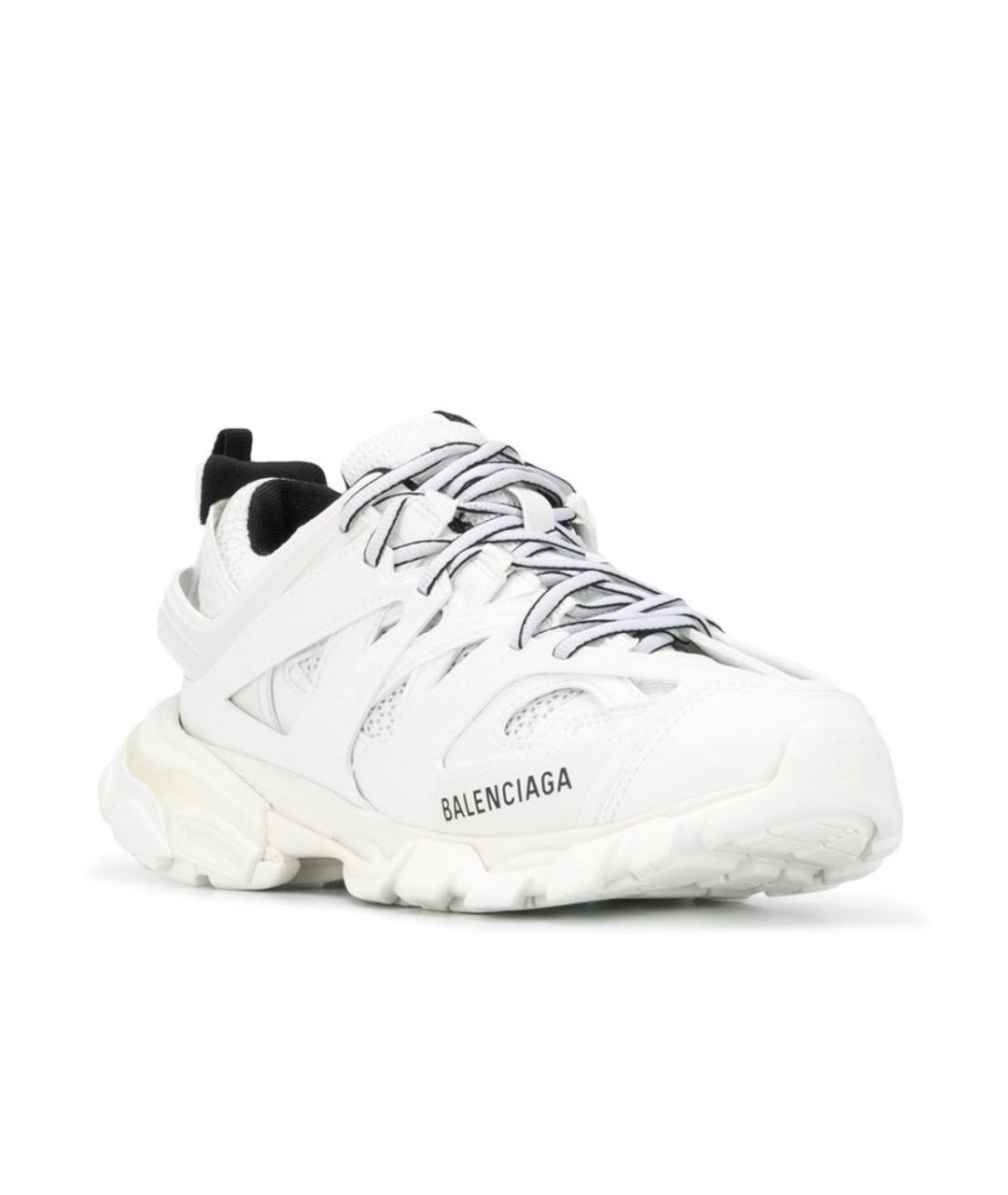 BALENCIAGA Белые кожаные кроссовки, фото 2