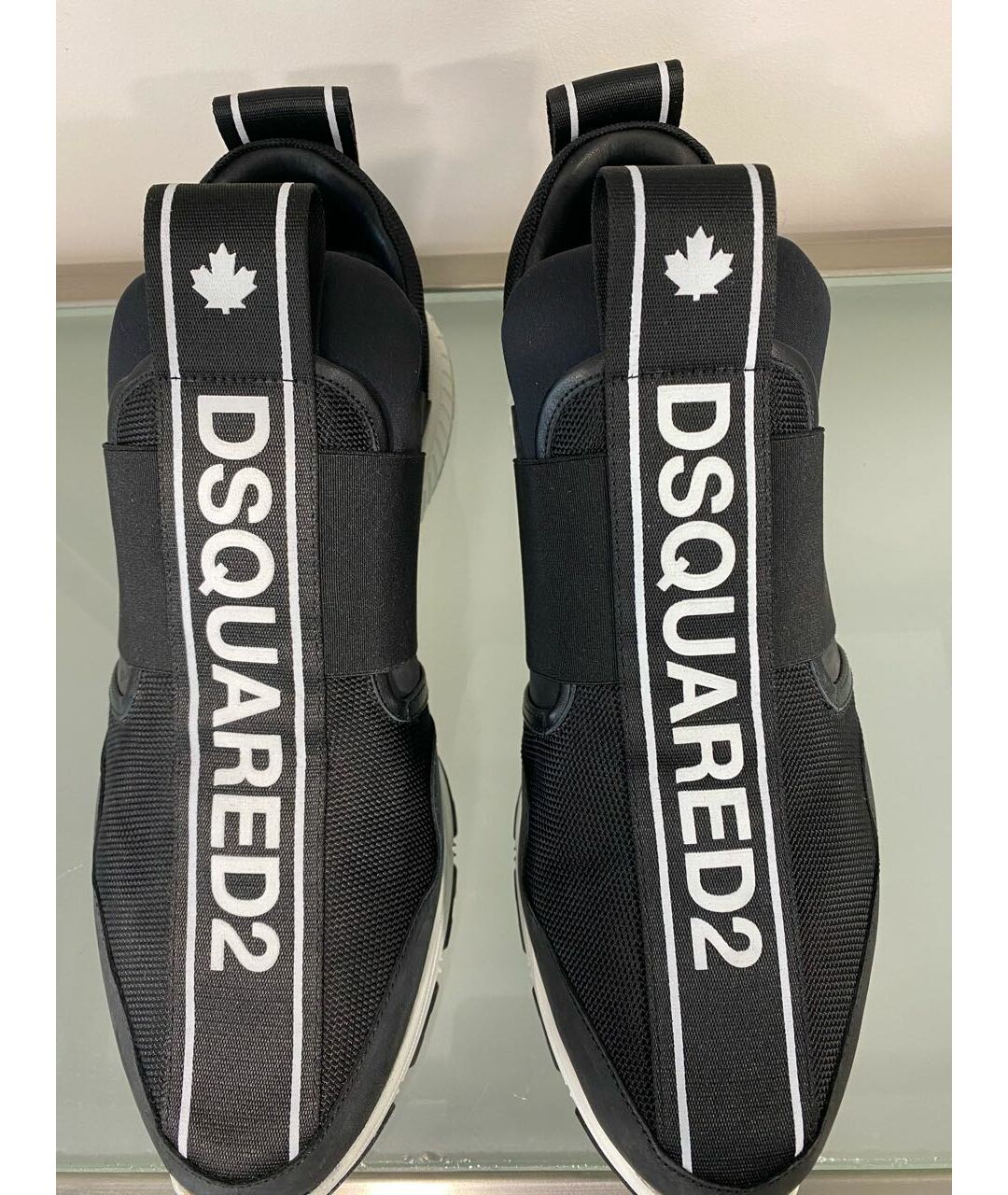DSQUARED2 Черные синтетические низкие кроссовки / кеды, фото 3