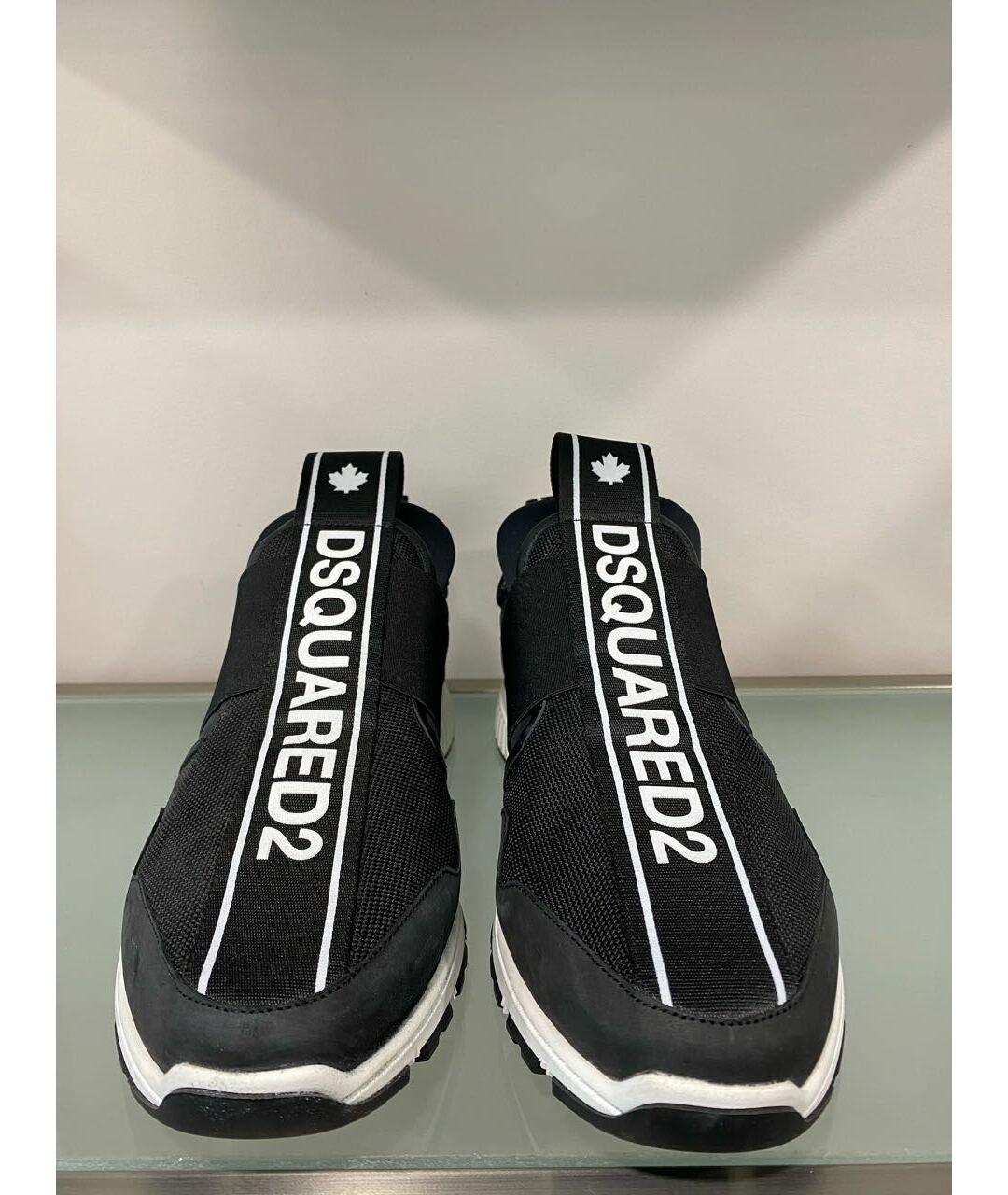 DSQUARED2 Черные синтетические низкие кроссовки / кеды, фото 2