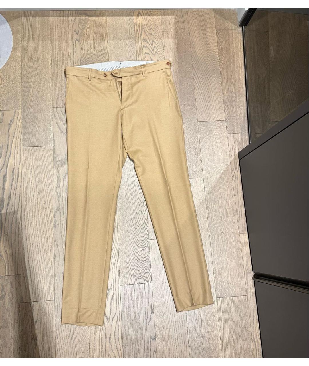 BERWICH Бежевые шерстяные классические брюки, фото 7
