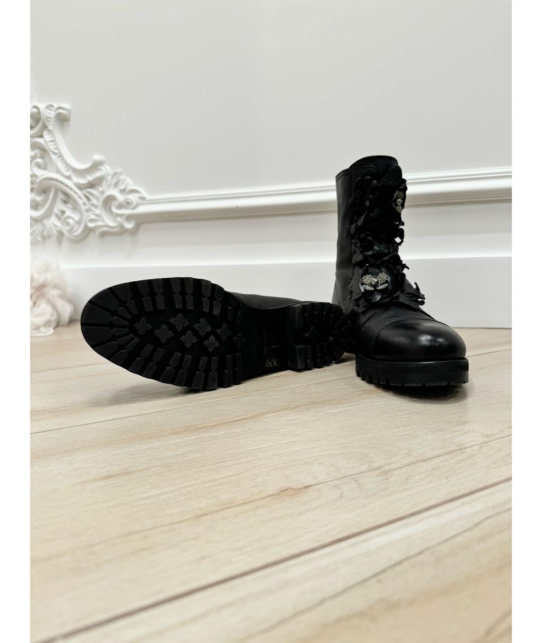 JIMMY CHOO Черные кожаные ботинки, фото 4