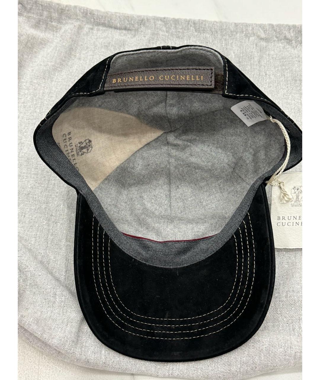 BRUNELLO CUCINELLI Черная кепка/бейсболка, фото 3