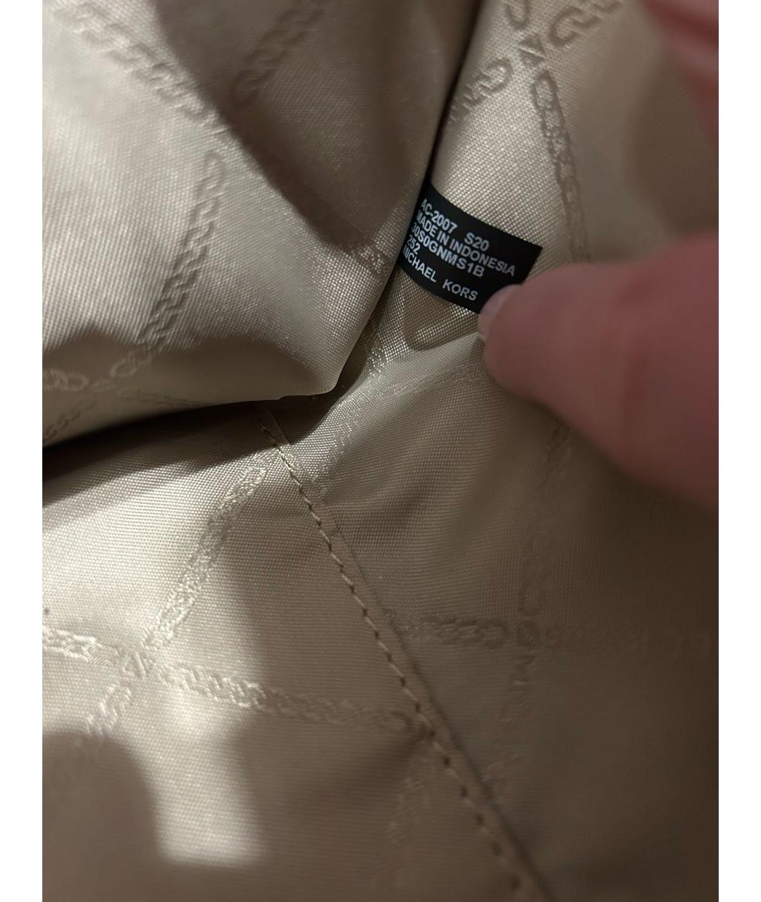 MICHAEL KORS Коричневая кожаная сумка с короткими ручками, фото 6
