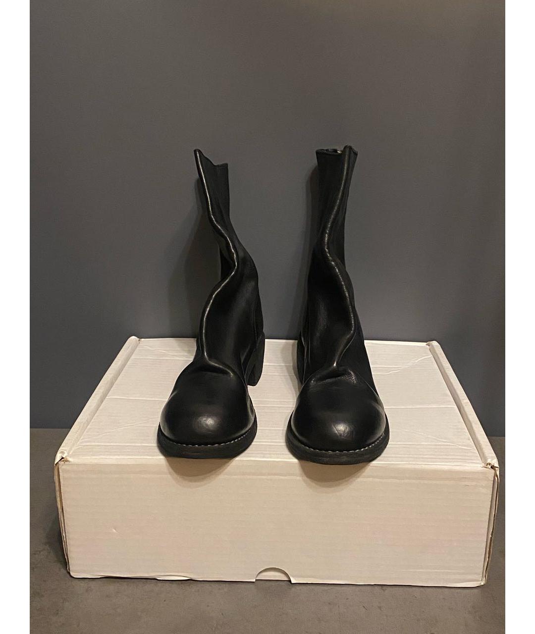GUIDI Черные кожаные ботинки, фото 2