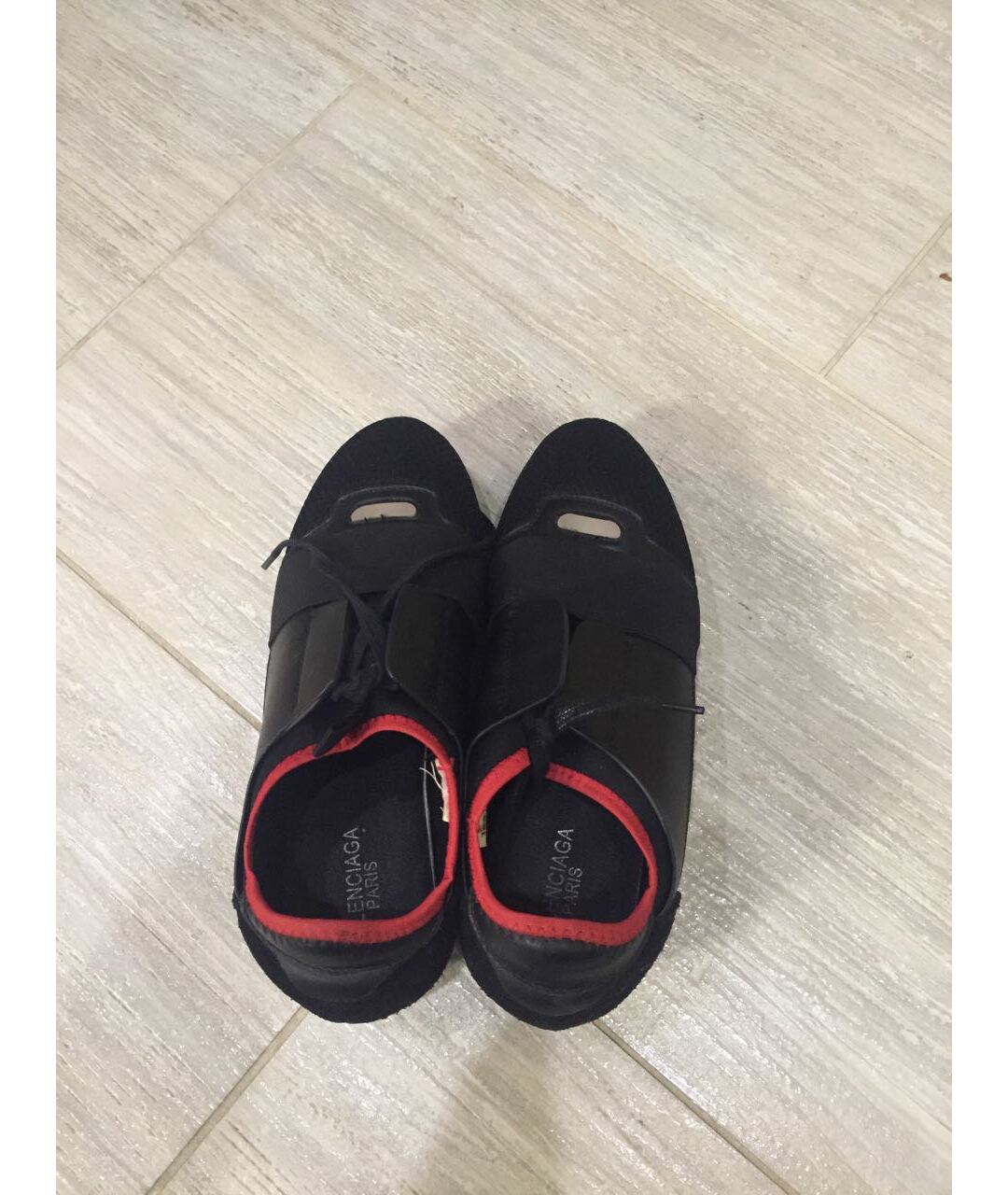 BALENCIAGA Черные кроссовки из искусственной кожи, фото 3