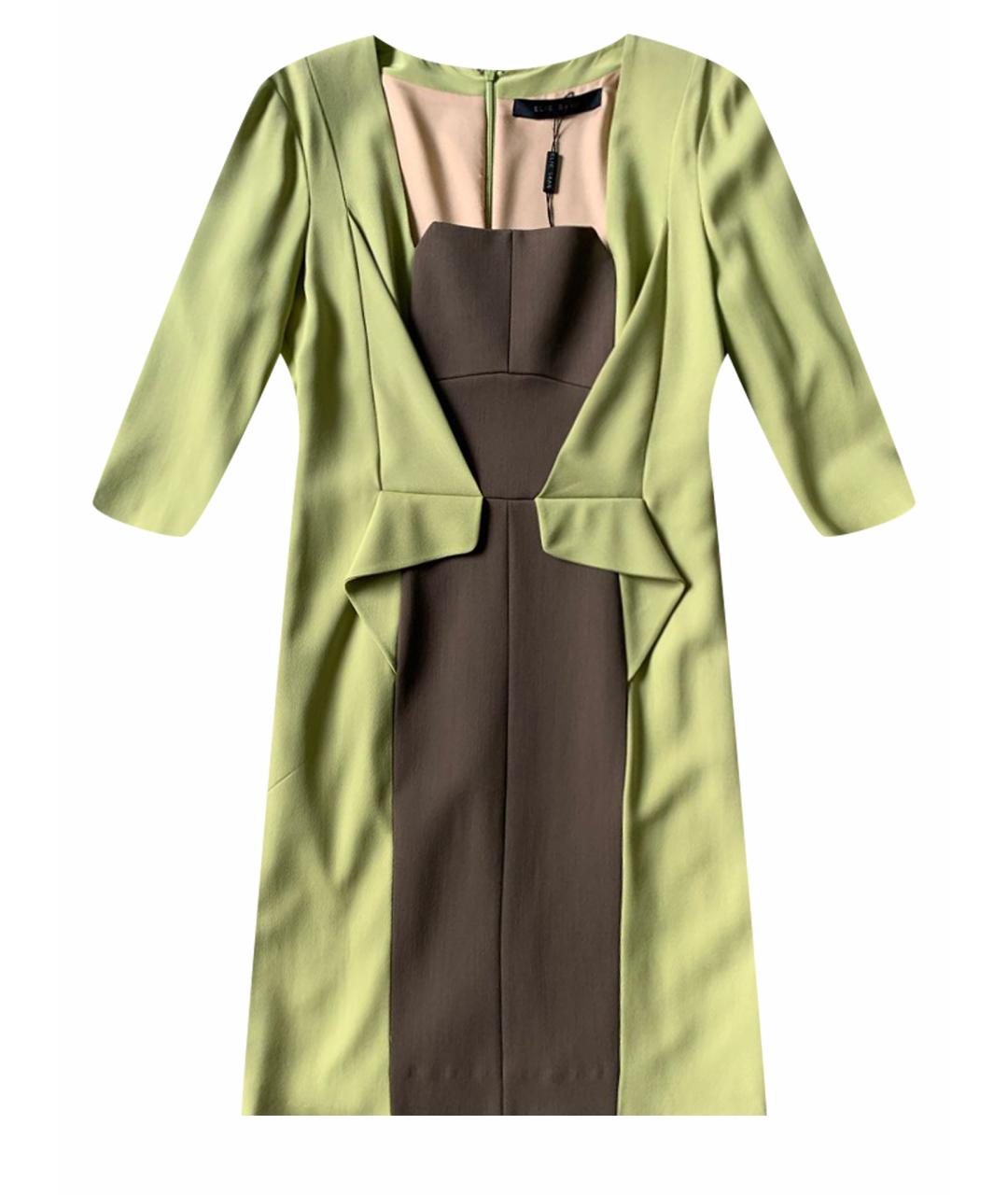 ELIE SAAB Салатовыое вискозное повседневное платье, фото 1