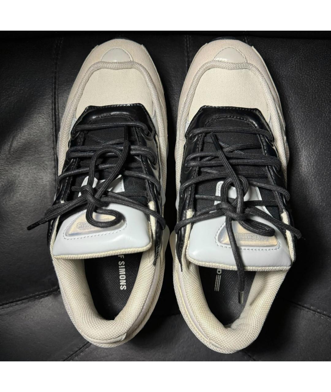 ADIDAS X RAF SIMONS Белые текстильные низкие кроссовки / кеды, фото 7