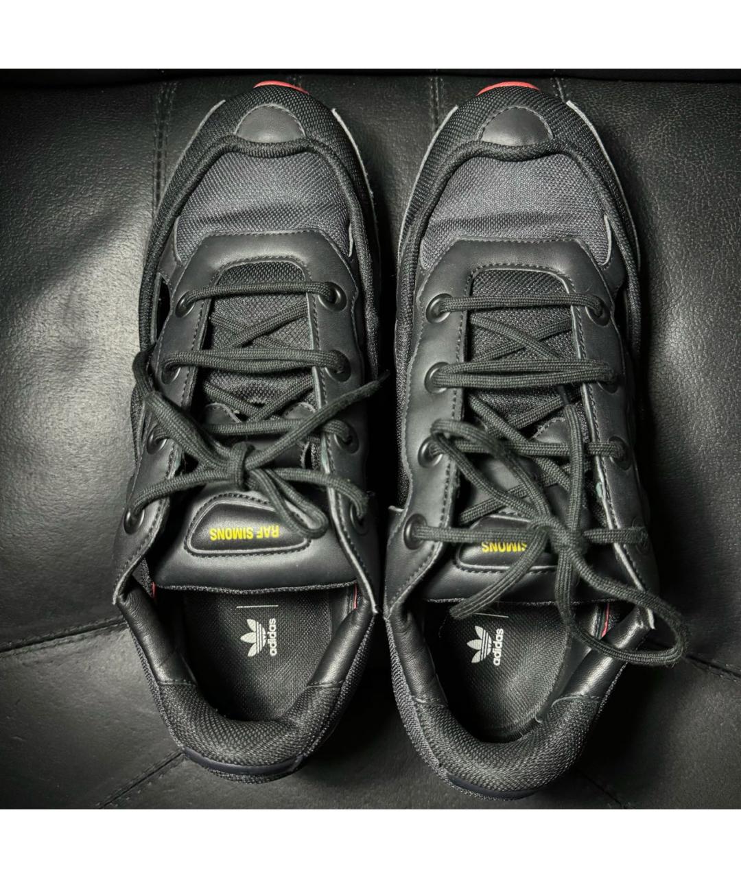 ADIDAS X RAF SIMONS Черные текстильные низкие кроссовки / кеды, фото 7