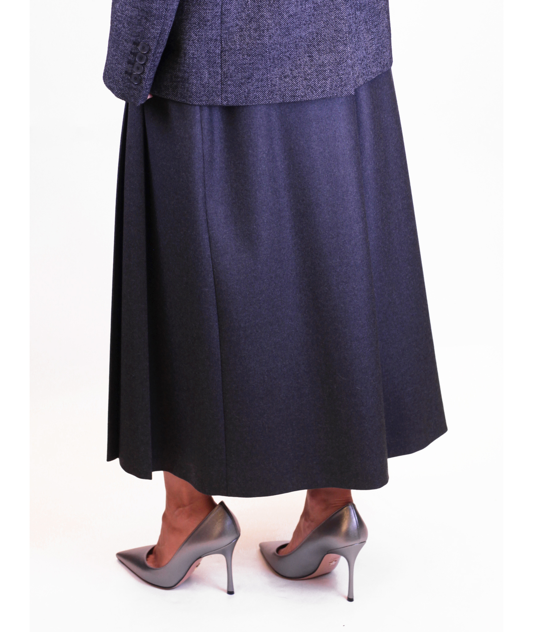 CHRISTIAN DIOR PRE-OWNED Серая шерстяная юбка-шорты, фото 3