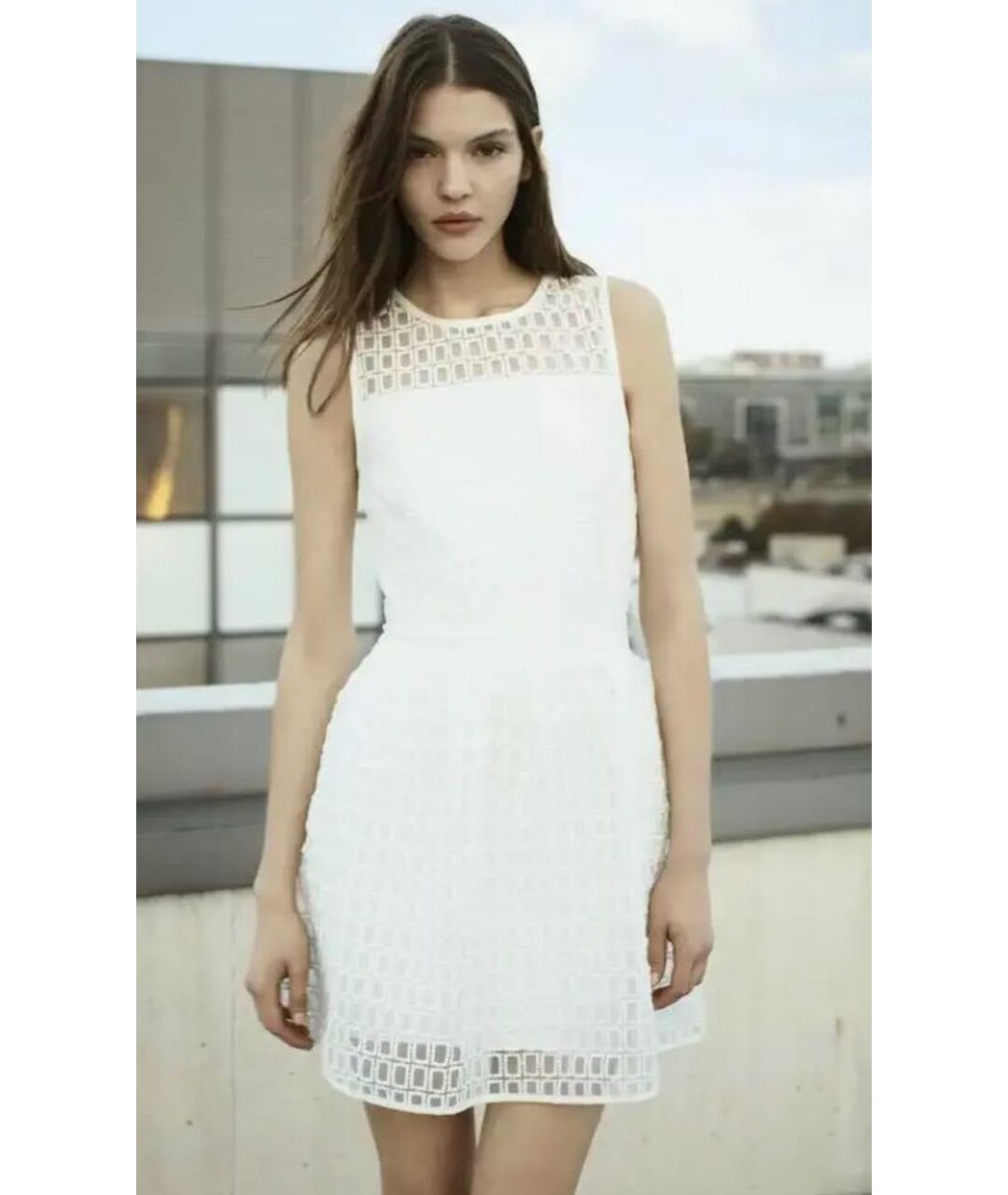 MAJE Белое коктейльное платье, фото 2