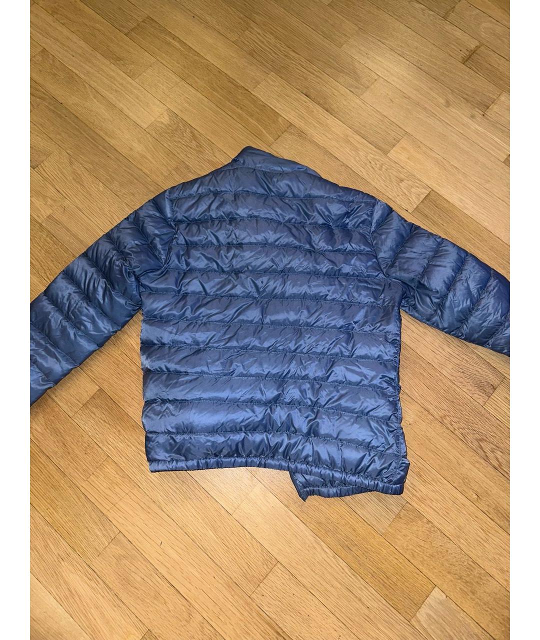 MONCLER Голубая полиамидовая куртка, фото 2