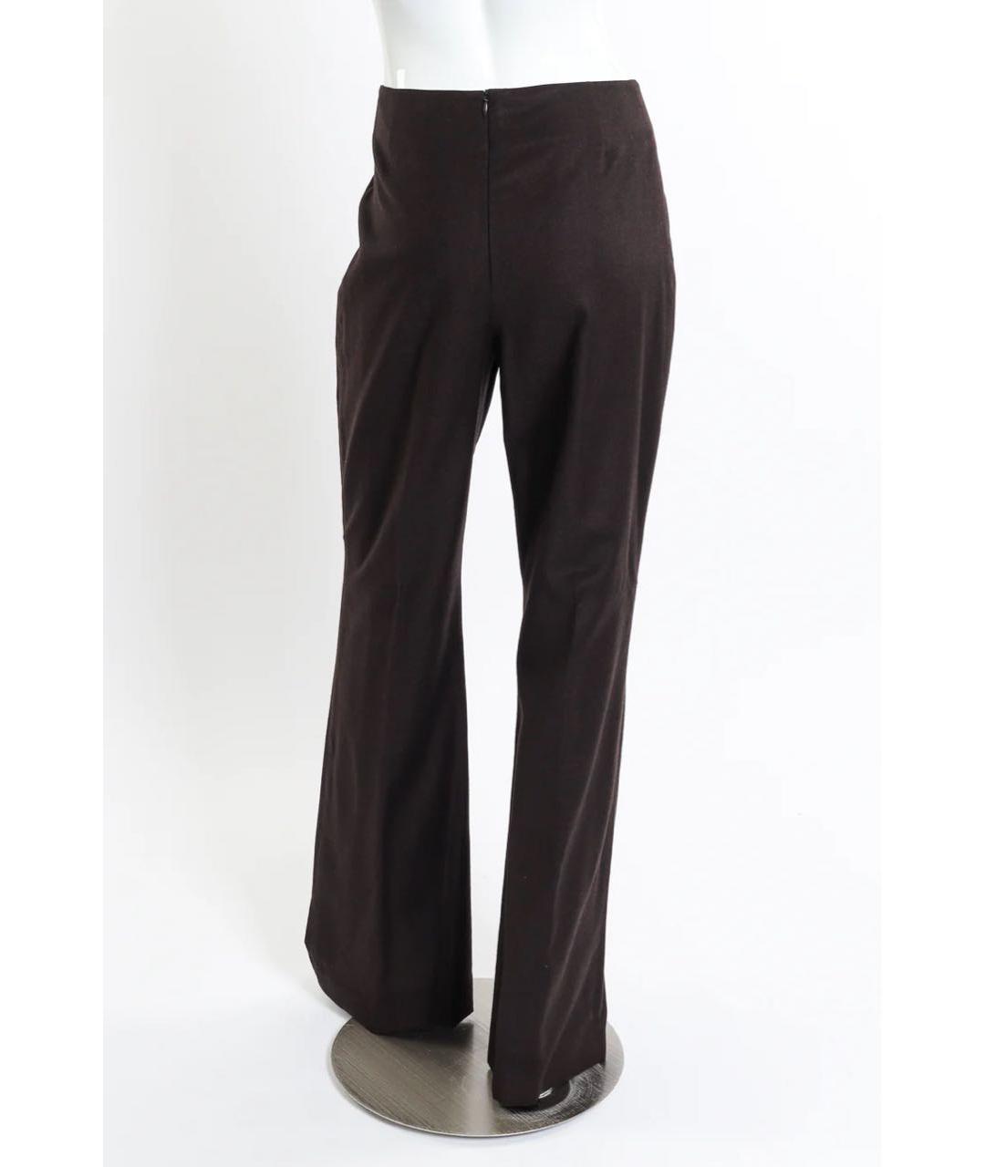 THIERRY MUGLER VINTAGE Коричневые полиэстеровые брюки широкие, фото 6