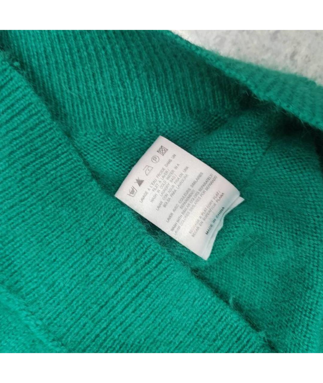 SANDRO Зеленый шерстяной джемпер / свитер, фото 2