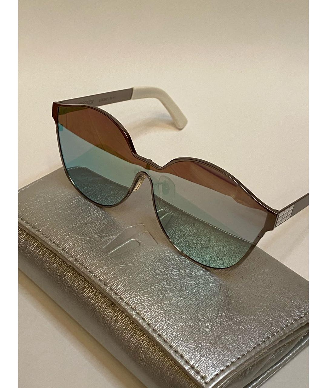 IRRESISTOR Серебряные металлические солнцезащитные очки, фото 4