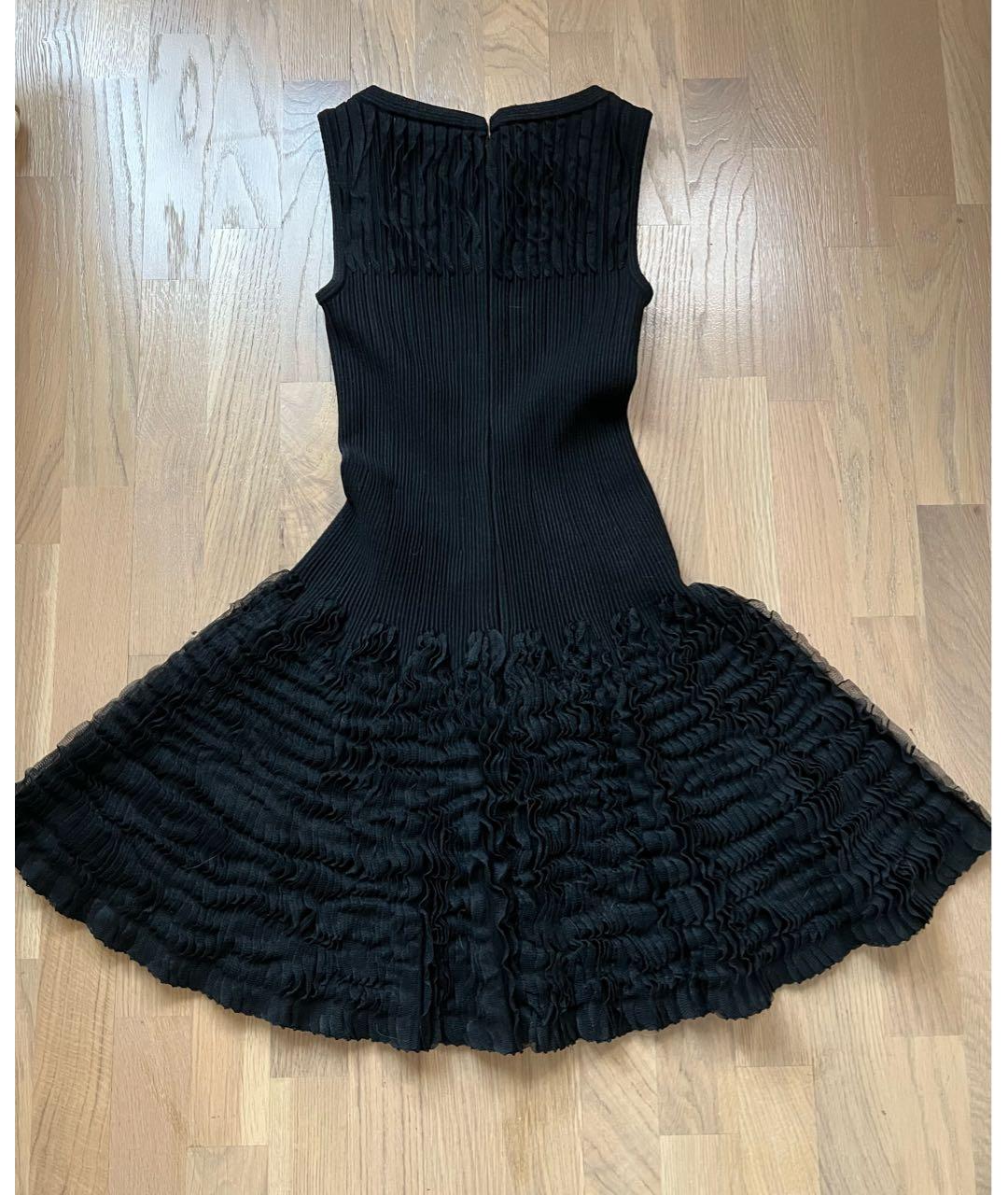 ALAIA Черное шерстяное коктейльное платье, фото 2